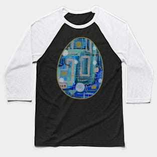 Art Acrylic artwork abstract Easter Egg Baseball T-Shirt